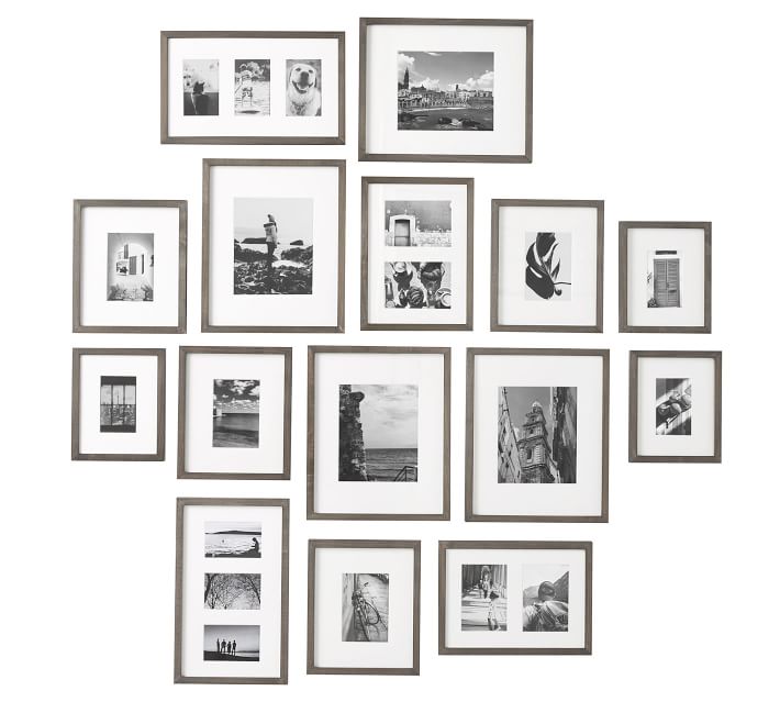 Wood Gallery Frames in a Box Set of 15 Pottery Barn