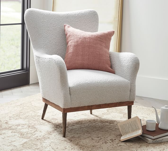 Finn Upholstered Wingback Chair Pottery Barn