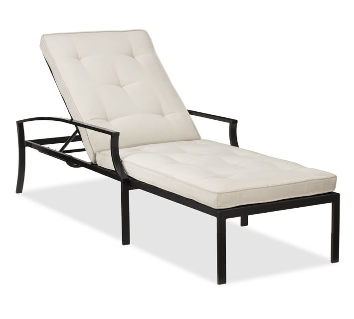 Riviera Single Outdoor Chaise Lounge & Cushion Pottery Barn