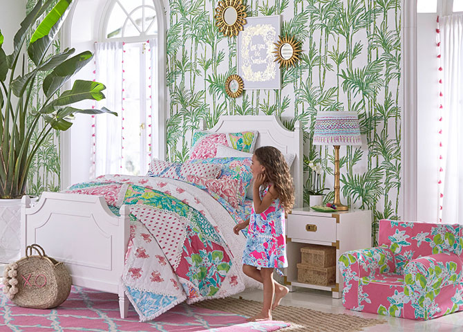 Lilly Pulitzer Pottery Barn Mermaid Cove Bedroom
