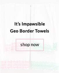 It's Impawsible Geo Border Towels