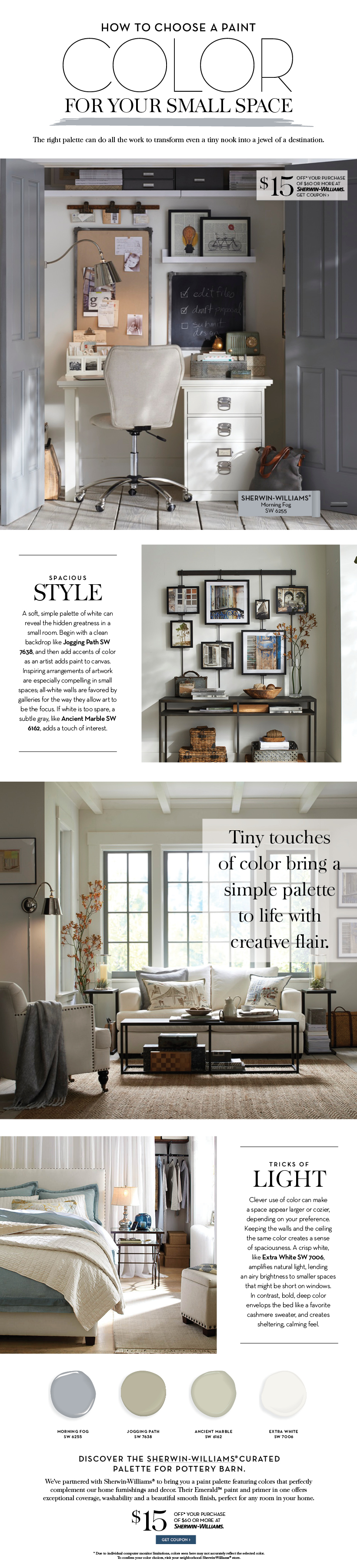 Choose A Paint Color For Your Small Space Pottery Barn